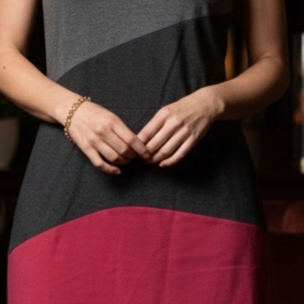 Taylor Gray and Pink Midi Dress